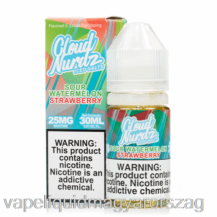 Jeges Savanyú Görögdinnye Eper - Felhő Nurdz Sók - 30 Ml 25 Mg Vape Folyadék